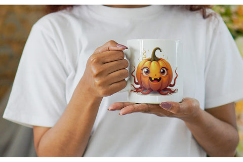 Mug Wrap Surreal Pumpkins Sublimation artnoy 