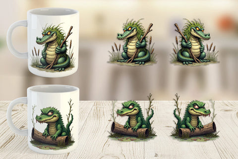 Mug Wrap Swamp Gator Sublimation artnoy 