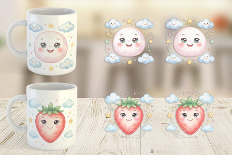 Mug Wrap Sweet Baby Treat Watercolor Sublimation artnoy 