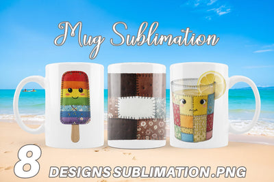Mug Wrap Sweet Chilled Summer Stitches Sublimation artnoy 