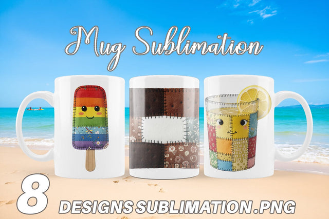 Mug Wrap Sweet Chilled Summer Stitches Sublimation artnoy 