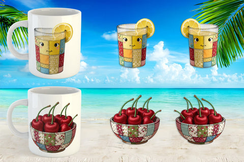 Mug Wrap Sweet Chilled Summer Stitches Sublimation artnoy 