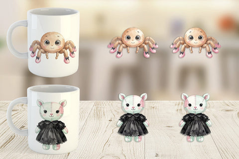 Mug Wrap Sweet Pastel Goth Plushies Sublimation artnoy 