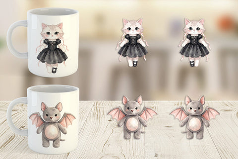 Mug Wrap Sweet Pastel Goth Plushies Sublimation artnoy 