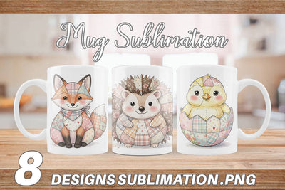 Mug Wrap Sweet Picnic Patchwork Watercolor Sublimation artnoy 