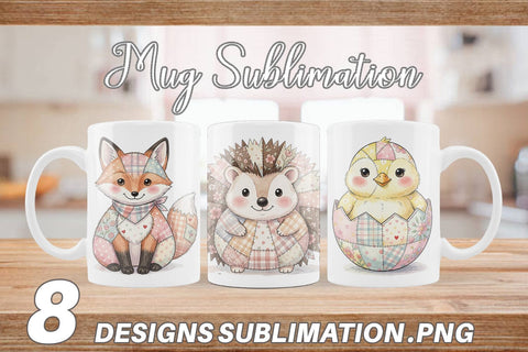 Mug Wrap Sweet Picnic Patchwork Watercolor Sublimation artnoy 