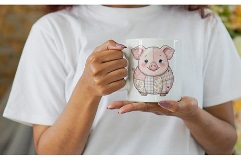Mug Wrap Sweet Picnic Patchwork Watercolor Sublimation artnoy 