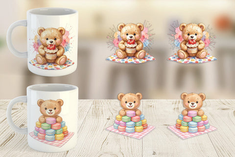 Mug Wrap Sweet Treats Teddy Bear Sublimation artnoy 