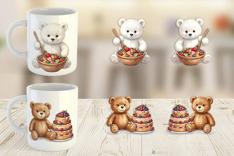 Mug Wrap Sweet Treats Teddy Bear Sublimation artnoy 