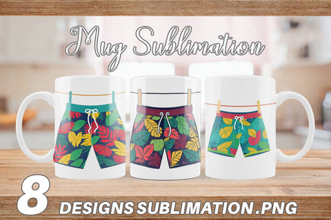 Mug Wrap Swim Trunks Sublimation artnoy 