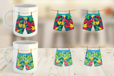Mug Wrap Swim Trunks Sublimation artnoy 