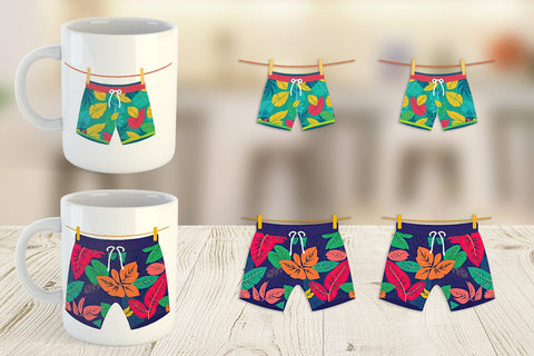 Mug Wrap Swim Trunks Sublimation artnoy 