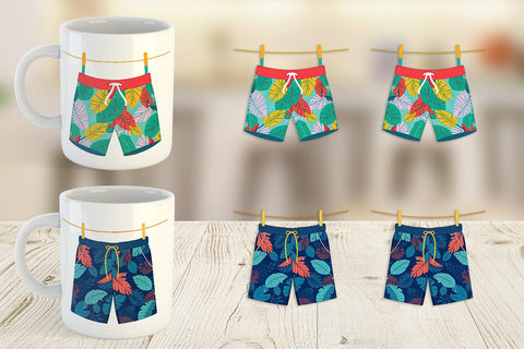 Mug Wrap Swim Trunks Sublimation artnoy 