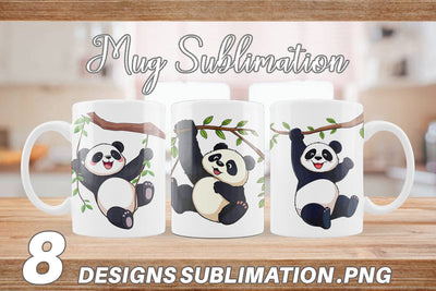 Mug Wrap Swing Panda Sublimation artnoy 