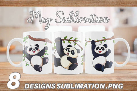 Mug Wrap Swing Panda Sublimation artnoy 