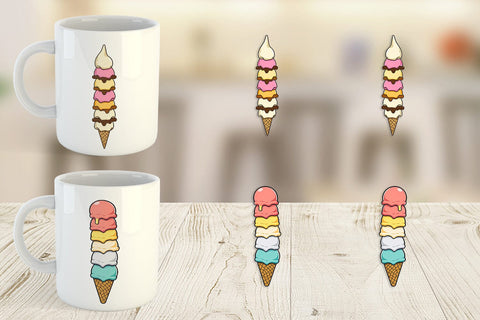 Mug Wrap Tall Ice Cream Sublimation artnoy 