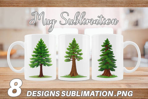 Mug Wrap Tall Pine Sublimation artnoy 