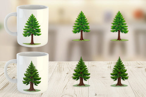 Mug Wrap Tall Pine Sublimation artnoy 
