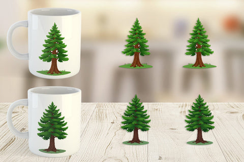 Mug Wrap Tall Pine Sublimation artnoy 