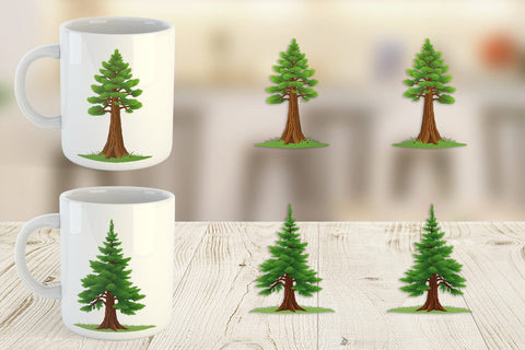 Mug Wrap Tall Pine Sublimation artnoy 