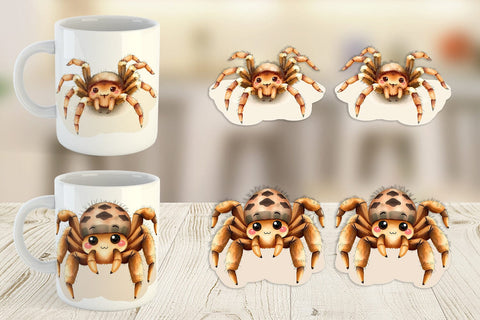 Mug Wrap Tarantula Wildlife Sublimation artnoy 