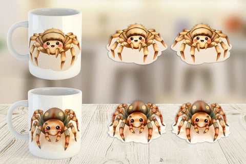 Mug Wrap Tarantula Wildlife Sublimation artnoy 