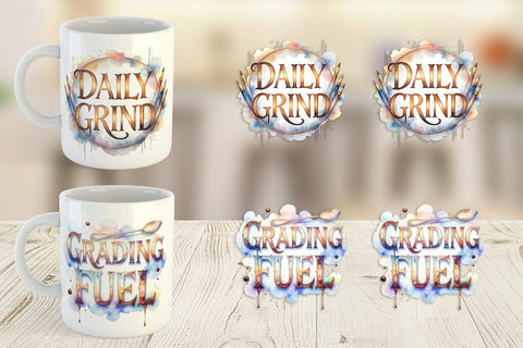 Mug Wrap Teacher Coffee Quotes Sublimation artnoy 