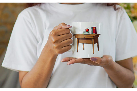 Mug Wrap Teacher Desk Sublimation artnoy 