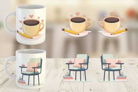 Mug Wrap Teacher Life Charm Sublimation artnoy 