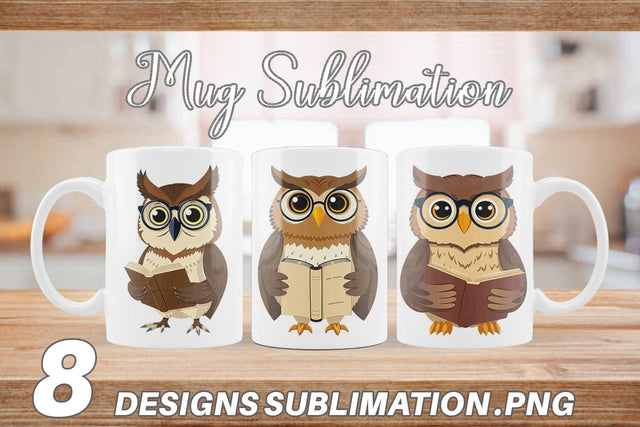 Mug Wrap Teacher Owl Sublimation artnoy 