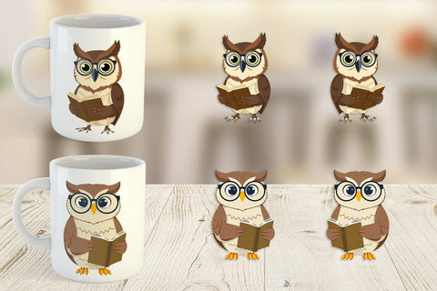 Mug Wrap Teacher Owl Sublimation artnoy 