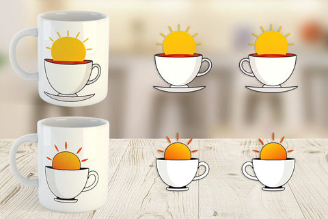 Mug Wrap Teacup Sun Sublimation artnoy 
