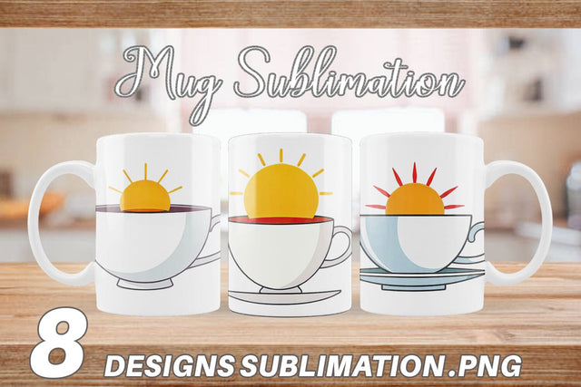 Mug Wrap Teacup Sun Sublimation artnoy 