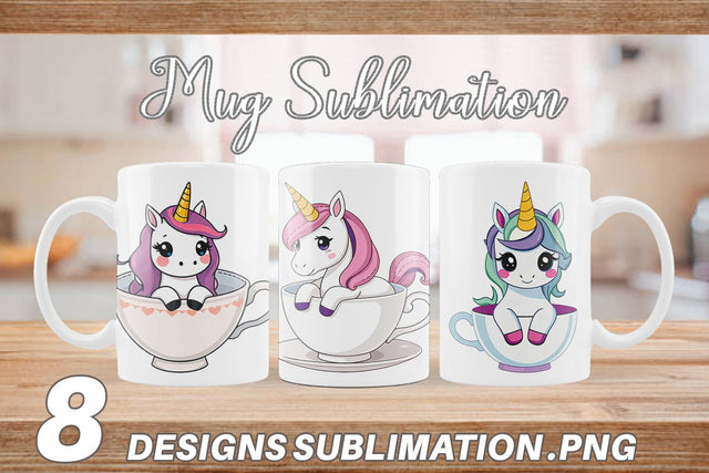 Mug Wrap Teacup Unicorn Sublimation artnoy 