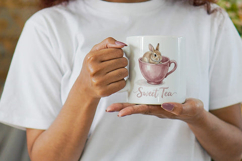 Mug Wrap Teacup Woodland Creature Watercolor Sublimation artnoy 