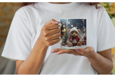 Mug Wrap Tedy Bear Christmas Sublimation artnoy 