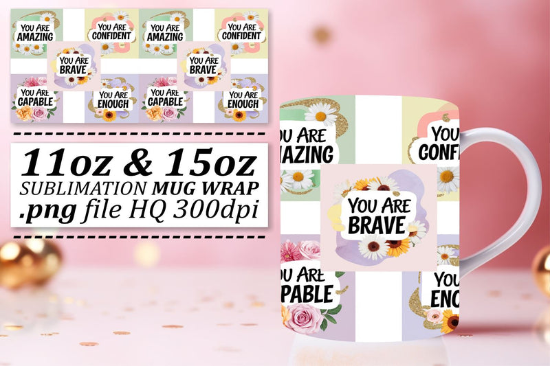 Mug wrap templates, perfect for DIY gifts and crafts! , Quote Sublimation afrosvg 