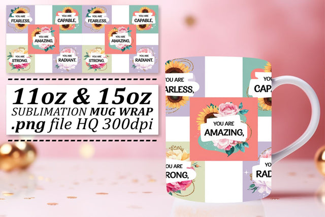 Mug wrap templates, perfect for DIY gifts and crafts! , Quote Sublimation afrosvg 