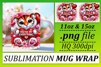 Mug wrap templates, perfect for DIY gifts and crafts! , Valentines Sublimation afrosvg 