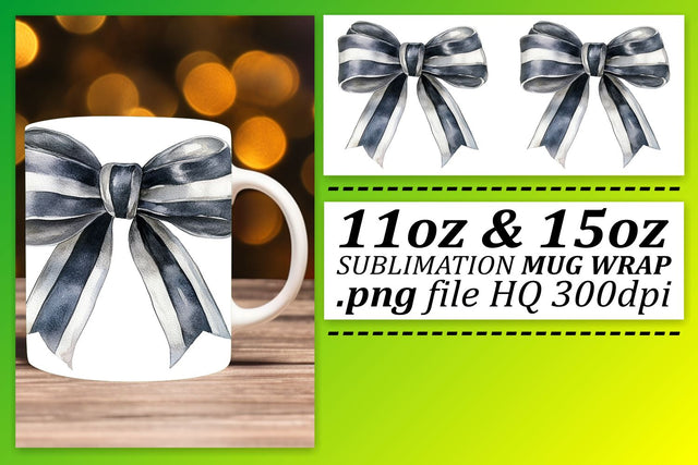 Mug wrap templates, perfect for every occasion! , Bow Sublimation afrosvg 
