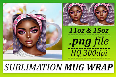 Mug wrap templates, perfect for your creative touch! , Love Girl Sublimation afrosvg 