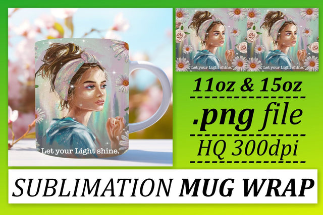 Mug wrap templates, perfect for your creative touch! , Woman Sublimation afrosvg 