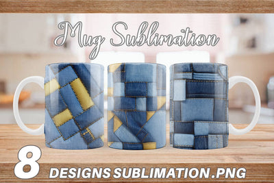 Mug Wrap Textured Denim Sublimation artnoy 