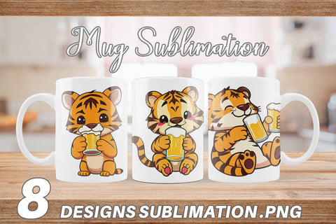 Mug Wrap Tiger Beer Day Sublimation artnoy 
