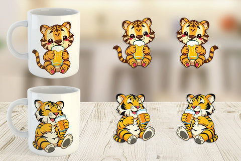Mug Wrap Tiger Beer Day Sublimation artnoy 