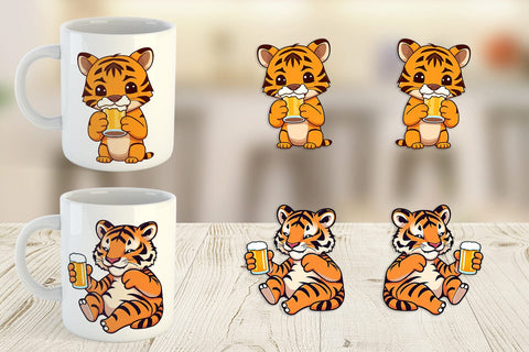 Mug Wrap Tiger Beer Day Sublimation artnoy 