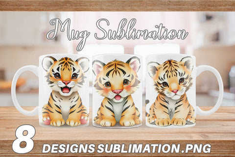 Mug Wrap Tiger Wildlife Sublimation artnoy 