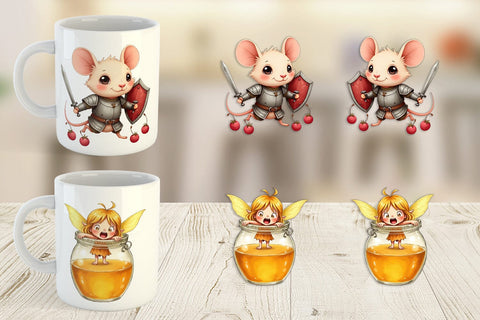 Mug Wrap Tiny Fantasy Trouble Sublimation artnoy 