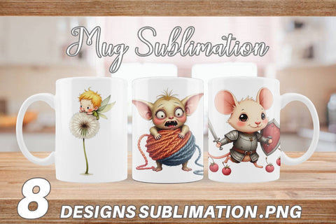 Mug Wrap Tiny Fantasy Trouble Sublimation artnoy 