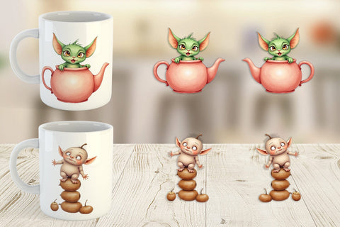 Mug Wrap Tiny Fantasy Trouble Sublimation artnoy 